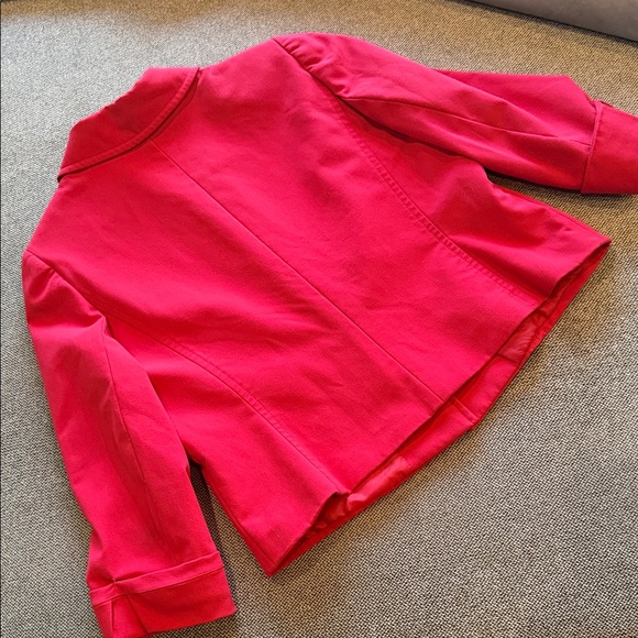 Tahari Women's Hot Pink Blazer with Ebony Buttons sz 14 lined jacket - Picture 6 of 6